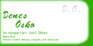 denes osko business card